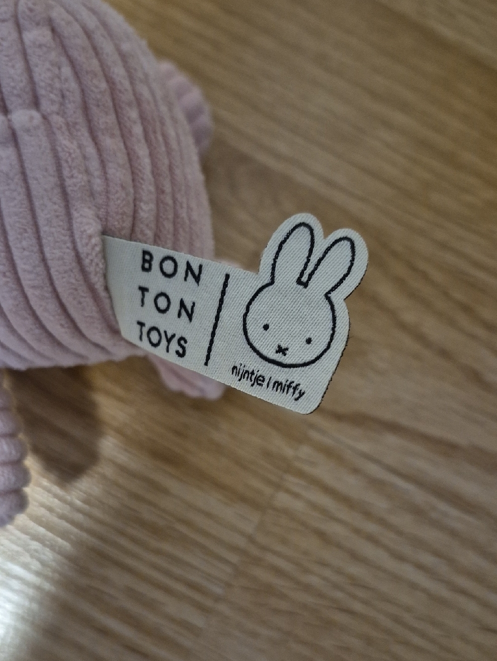 miffy Pink Corduroy Bunny Plush Toy - Picture 2 of 4